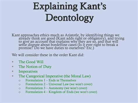 Deontological Ethics Example