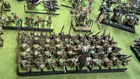 Warhammer Fantasy Orcs & Goblins Army Painted by Blue Table Painting - YouTube