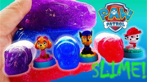 DIY Make Paw Patrol Glitter SLIME Putty with Marshall Chase Skye, Evies ...