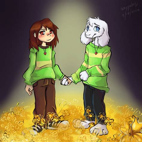 Asriel and Chara by wayyward666 on DeviantArt