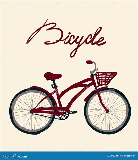 Vintage Bicycle. Vector Illustration. Stock Illustration - Image: 39320149