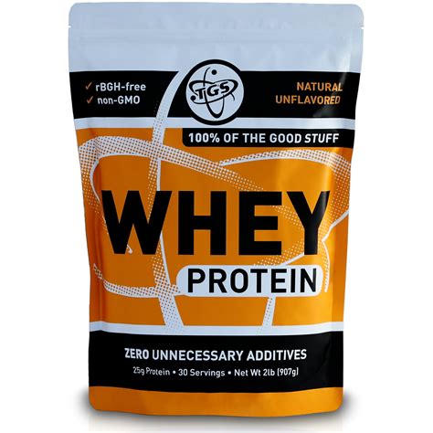 TGS All Natural 100% Whey Protein Powder Unflavored, Unsweetened - Walmart.com