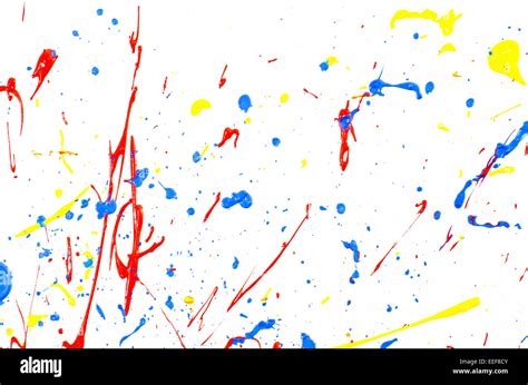 multicolored paint splash on white background Stock Photo - Alamy