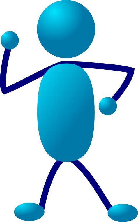 Blue cartoon walking people,stick figure vector – Free PSD,Vector,Icons