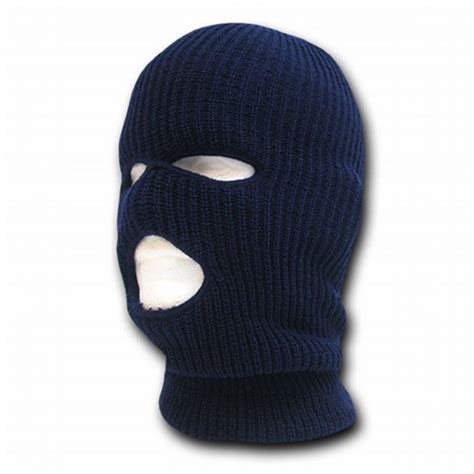 Three Hole Knit Ski Mask - Navy 3059D | Ski mask, Knitting, Skiing