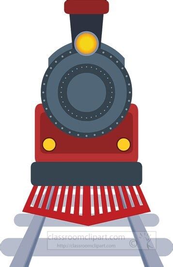 Train Clipart-steam locomotive train front look clipart