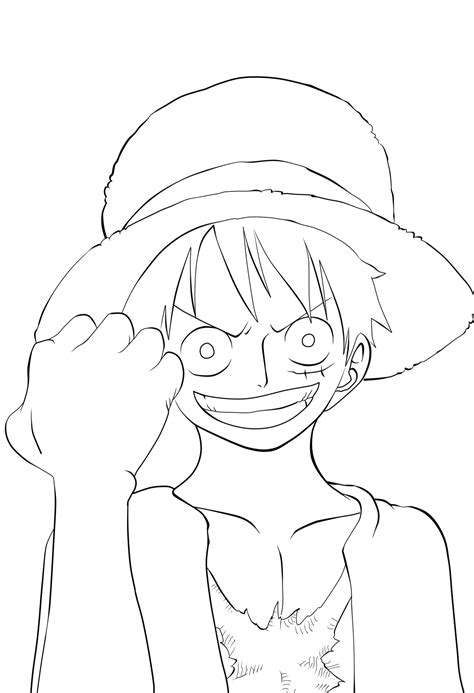 One Piece Luffy Coloring Pages