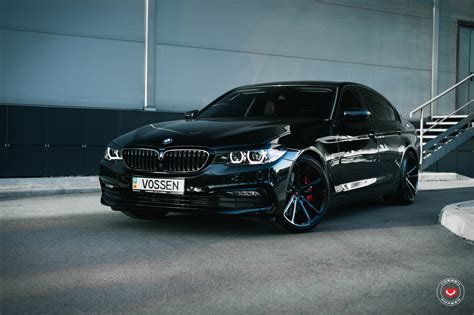 Carbon Black Metallic G30 BMW 5-Series with Vossen Wheels | BMW Car Tuning