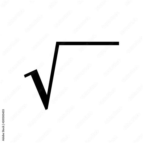 Math symbols vector and Math icons Square root symbol Stock Vector ...