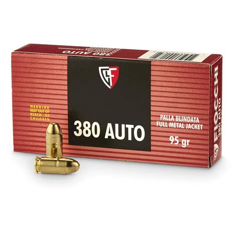 Fiocchi Pistol .380 ACP 95 Grain FMJ Ammo, 1,000 rounds - 635662, .380 ...