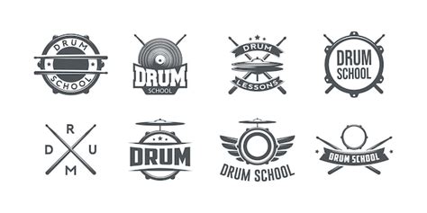 Logo of drum school. | Premium Vector