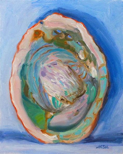 Abalone Shell 1 Painting by Margaret Marcom