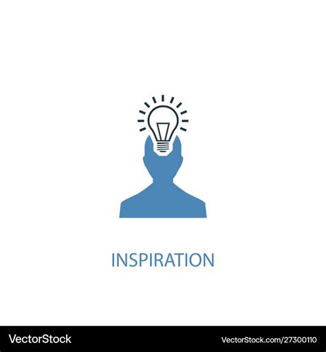 Inspiration concept 2 colored icon simple blue Vector Image