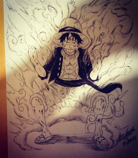 Luffy Gear Second Drawing