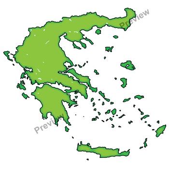 Maps of Greece Clipart by Maps of the World | Teachers Pay Teachers