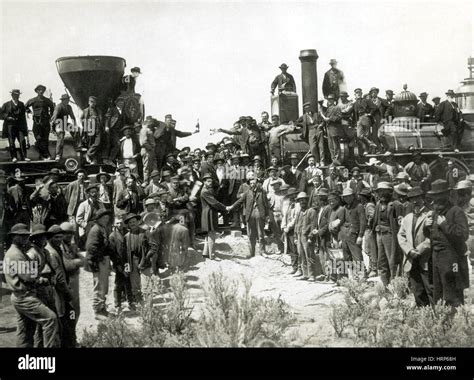 Golden spike railroad ceremony hi-res stock photography and images - Alamy