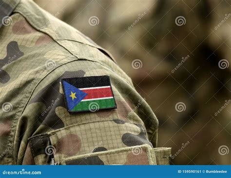 Flag of South Sudan on Military Uniform. Army, Soldiers, Africa Collage Stock Image - Image of ...