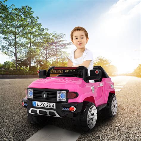 12 Volt Kids Ride on Pink Car, URHOMEPRO Ride on Cars with Remote Control, Power 4 Wheels Truck ...