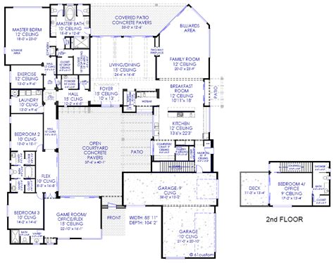 Modern House Plans, Modern stock house plans for Arizona, Contemporary Modern Floorplans