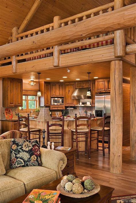 21+ Beautiful Rustic Log Cabin Homes Design Ideas | Log home interiors, Log cabin homes, Log ...