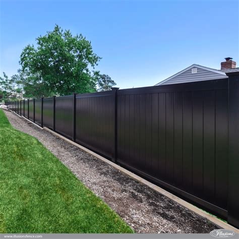 Black PVC Vinyl Privacy Fencing Panels | Illusions Fence