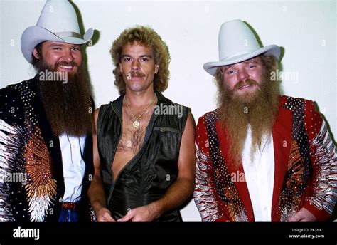 ZZ TOP - 27.09.1986 - Munich, Billy Gibbons, Frank Beard, Dusty Hill | usage worldwide Stock ...