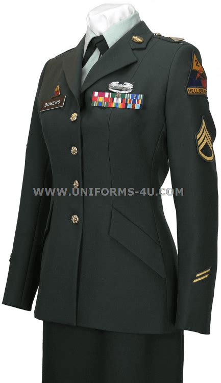 U.S. ARMY FEMALE ENLISTED CLASS A ARMY GREEN UNIFORM