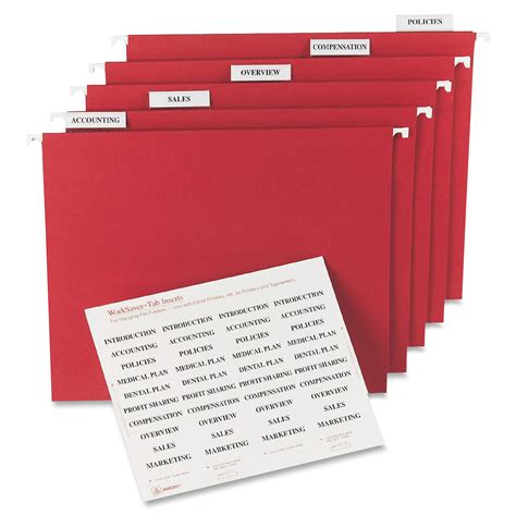 Hanging File Folder Labels Template