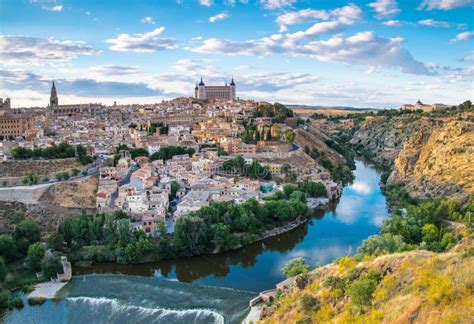 Panoramic View of the Historic City of Toledo with River Tajo in. Stock Photo - Image of famous ...