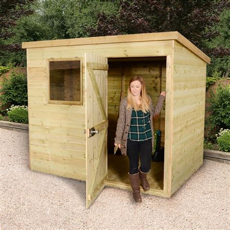 6' x 8' Shed Republic Ultimate Heavy Duty Pent Shed - Single Door on Right (1.90m x 2.52m ...