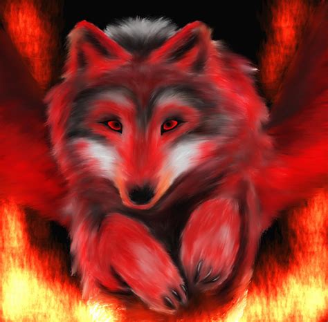 Fire Wolf by ToryFlores on DeviantArt