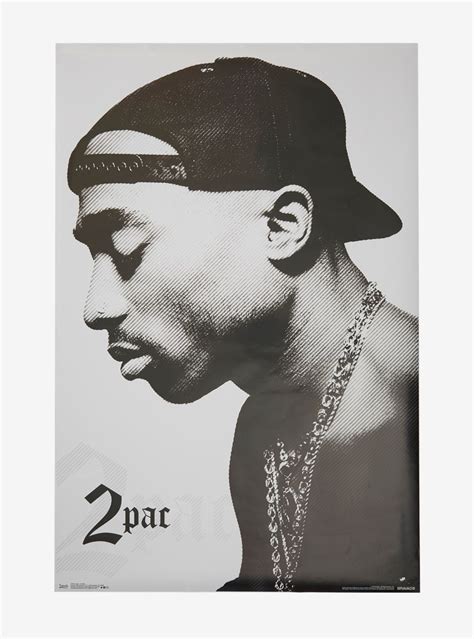 Tupac Black & White Profile Poster | Hot Topic | Tupac poster, Black and white picture wall, Tupac