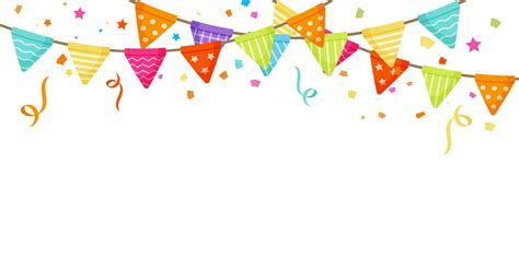 Party celebration background with confetti and flags 14000328 Vector Art at Vecteezy