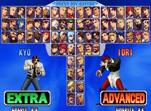 The King Of Fighters AllMix character select screen in 2000 style ...