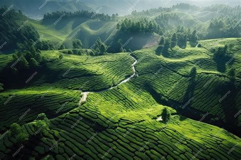 Premium AI Image | Tea plantation