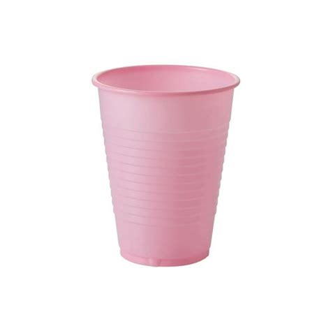 Pink Plastic Cups, Bulk Party Pack, Heavy Duty Disposable Plastic Cups, 12 Oz - 50 Count ...