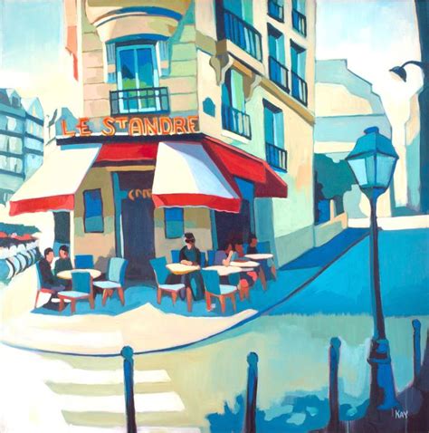 Paris Cafe Painting by Kay Hutchison | Saatchi Art