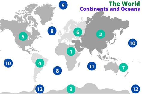 50 Continents and Oceans Map Quiz Basic Learning - Trivia QQ