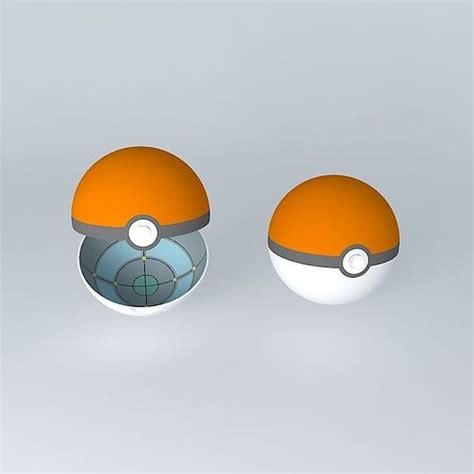 Pokeball free 3D Model MAX OBJ 3DS FBX STL SKP | CGTrader.com