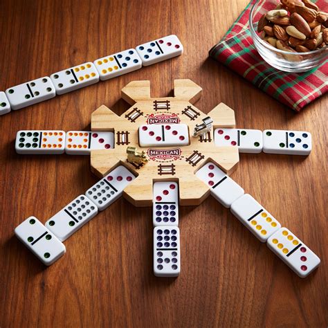 Mexican Train Dominoes - Station Master | NOVICA