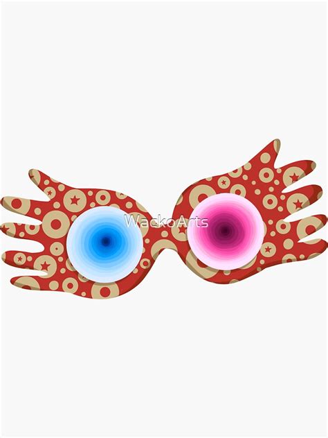 "Luna lovegood glasses" Sticker for Sale by WackoArts | Redbubble