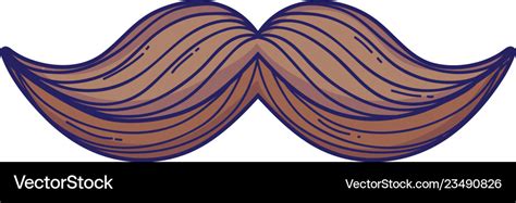 Mustache cartoon isolated Royalty Free Vector Image