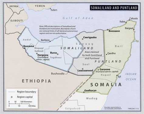 Large detailed map of Somalia Somaliland and Puntland - 2012 | Somalia | Africa | Mapsland ...