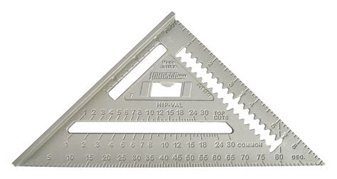 JOHNSON, 7/16 in Center-to-Edge Heel Wd, 1 1/2 in/3 1/2 in/3 in, Rafter Angle Square - 6A513 ...