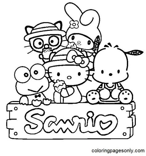 Sanrio Coloring Pages | Hello kitty colouring pages, Hello kitty ...