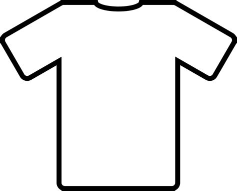 T Shirt Outline Clipart For Kids Coloring - ClipArt Best