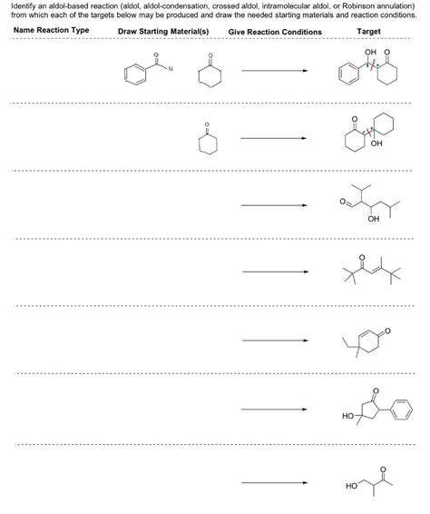 Identify an aldol-based reaction (aldol, | Chegg.com