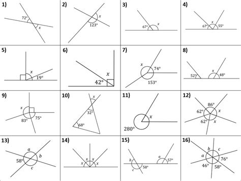 Basic Angle Rules Question Set | Teaching Resources - Worksheets Library