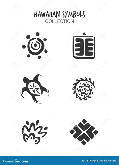 Tribal Symbols Of Hawaiian And African Culture Cartoon Vector | CartoonDealer.com #113036653