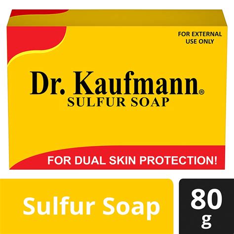 Dr. Kaufmann Skin Cleansing Sulfur Soap and Antibacterial Bar Soap with Sulfur and Zinc Oxide ...